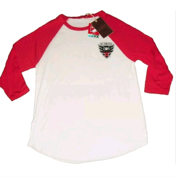 Mitchell & Ness Tops - DC United Soccer MLS Womens Raglan Shirt sz. Small